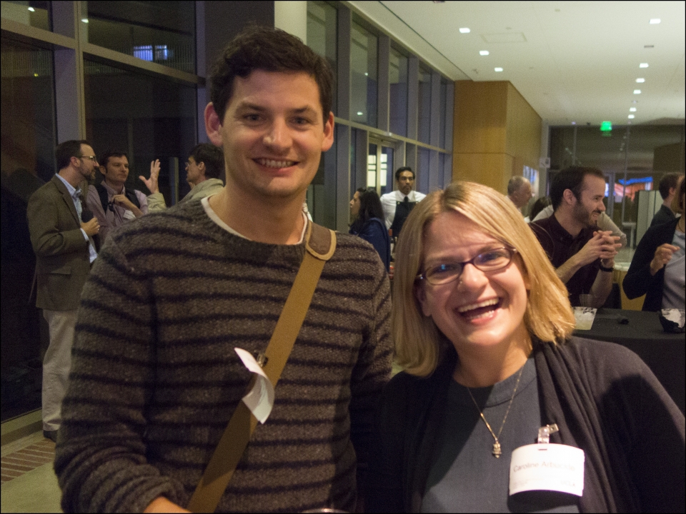 Trevor and Carrie, two of the Cotsen Institute grad students, enjoying the festivities 