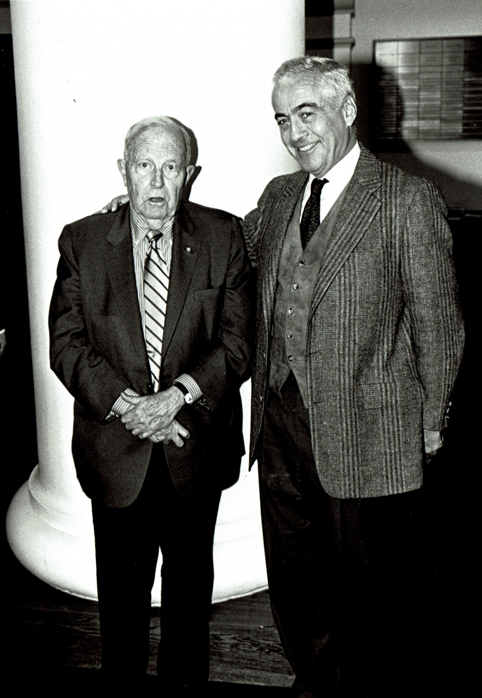 Franklin D. Murphy with Lloyd E. Cotsen